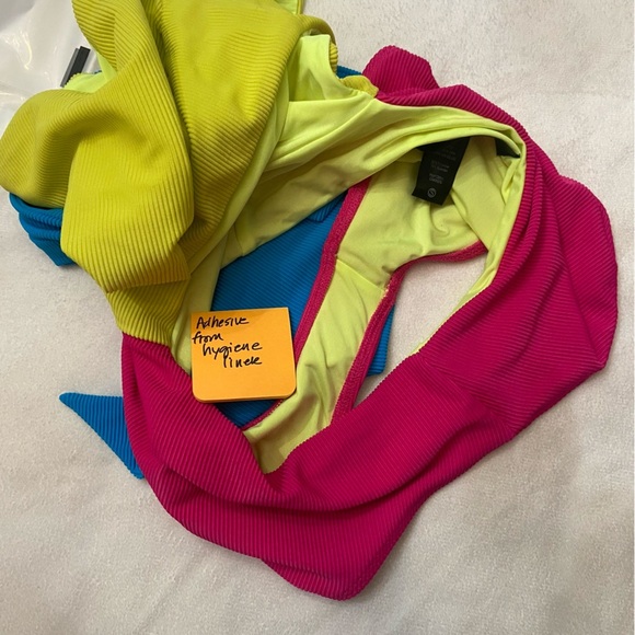 New! Beach Riot Carlie Retro Pink Colorblock One Piece Swimsuit 3903 - Picture 3 of 9